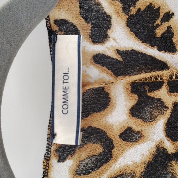 Comme Toi Leopard Kimono Size Small Medium Relaxed Fit Animal  Print Flowy - Picture 6 of 9